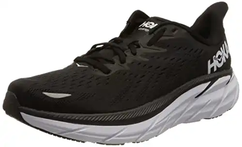 HOKA ONE ONE Clifton 8 Womens Shoes Size 7.5, Color: Black/White